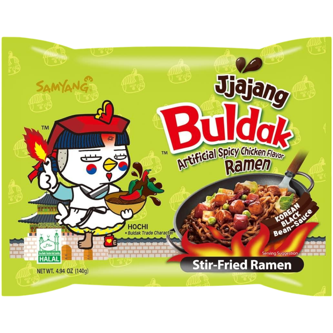 Samyang Buldak Jjajang (Korean Black Bean Sauce) Hot Chicken Flavour Ramen - 4.94oz (140g)