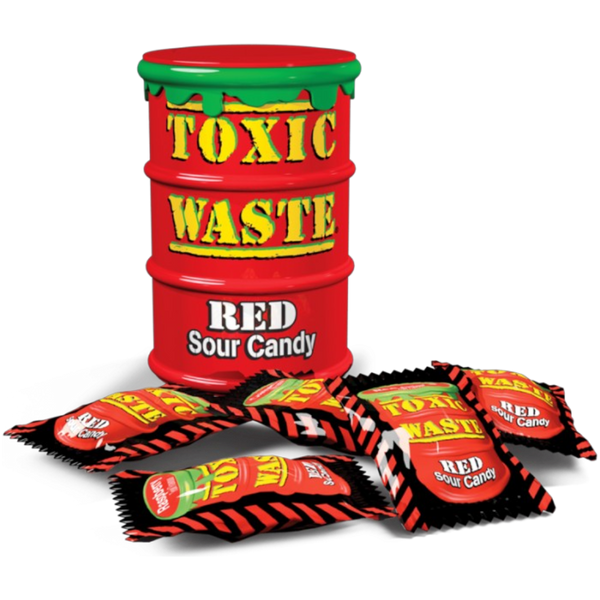 Toxic Waste Red Drum Extreme Sour Candy - 1.5oz (42g) – Poppin Candy