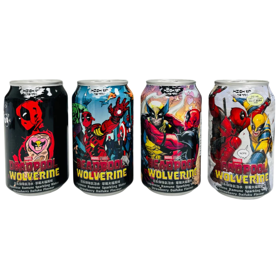 Deadpool & Wolverine Strawberry Daifuku Ramune (Japan) - 11.58fl.oz (330ml)