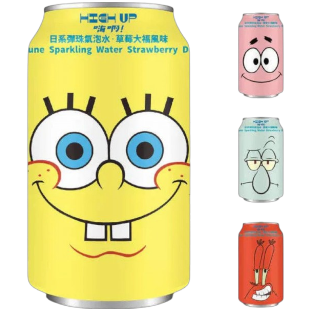 Spongebob Strawberry Mochi Ramune - 11.58fl.oz (330ml)