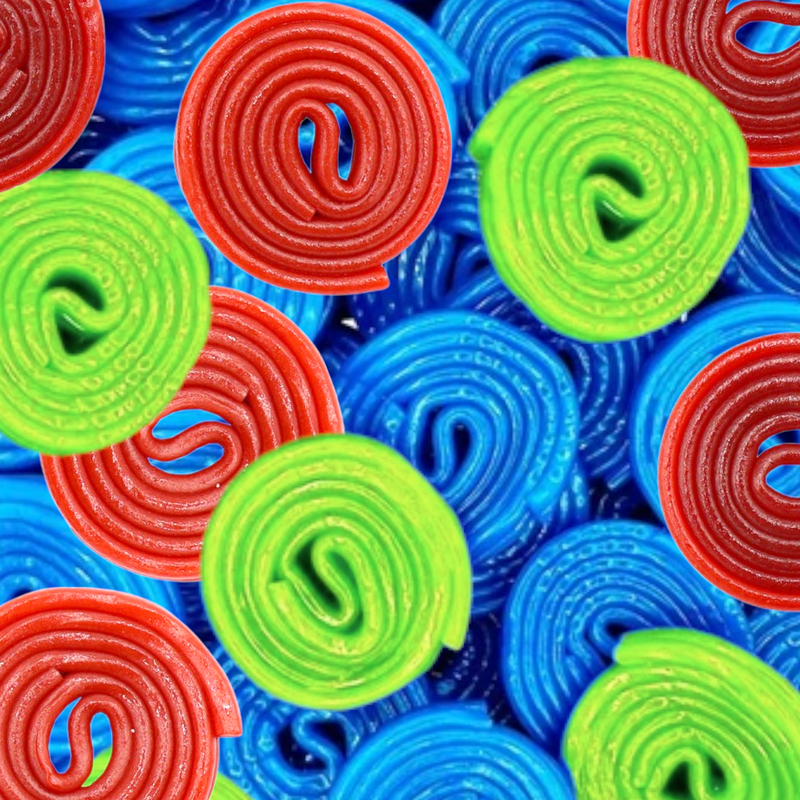 Blue Raspberry, Green Apple & Strawberry Wheels