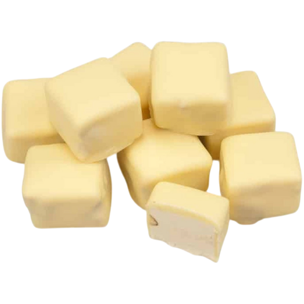 Gourmet Belgian White Chocolate Coated Nougat Blocks