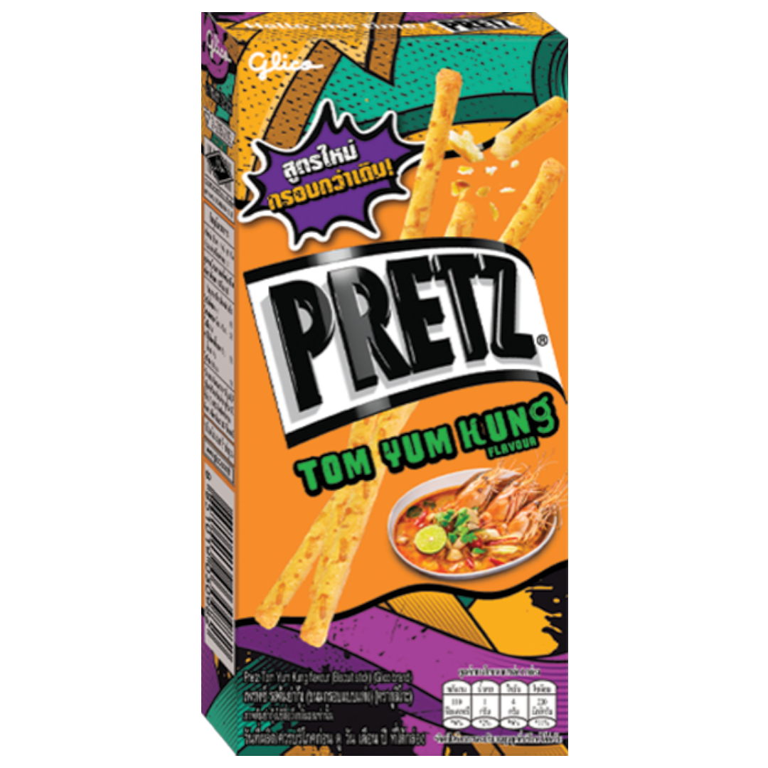 Glico Pretz Tom Yum Hung Flavour - 0.84oz (24g)