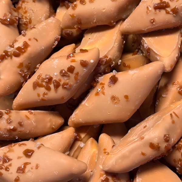 Caramel Sea Salt Chocolate-Coated Marshmallow Diamonds