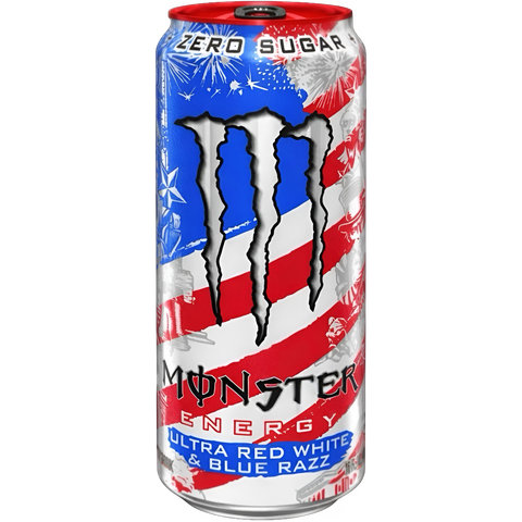 Monster Ultra Red White & Blue Razz - 16fl.oz (473ml) – Poppin Candy