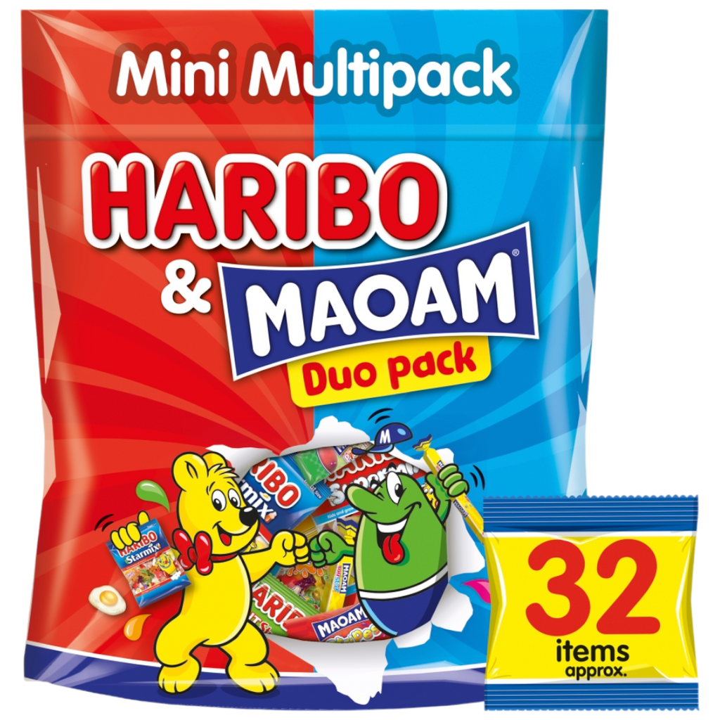 Haribo & Maoam Duo Pack Giant Family Bag  - 15.87oz (450g)