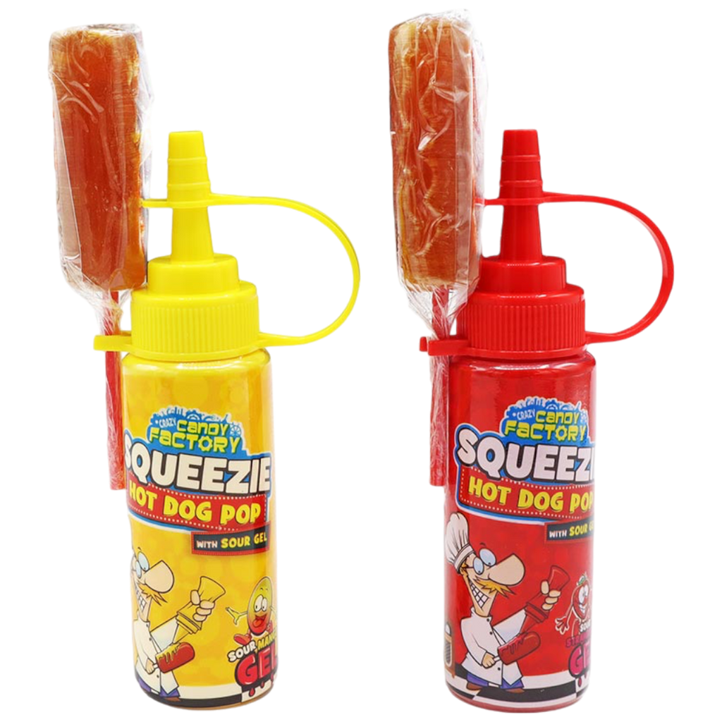 Crazy Candy Factory Squeezie Hot Dog Pop (SINGLE) - 2.82oz (80g)