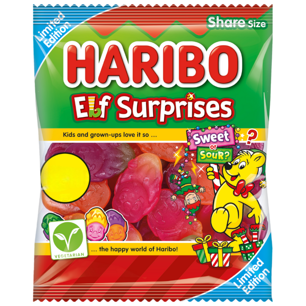 Haribo Elf Surprises Bag (Christmas Limited Edition) - 4.93oz (140g)