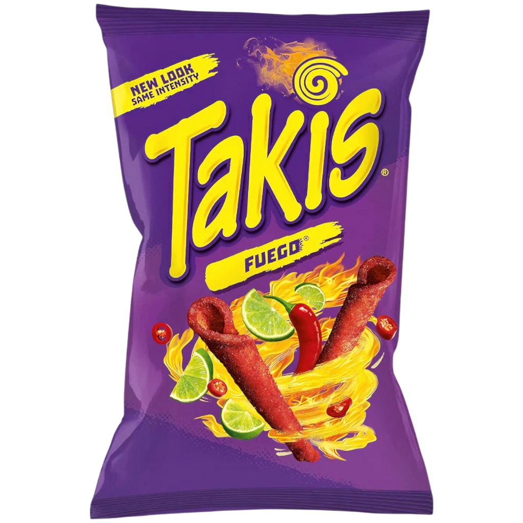 Takis Fuego Hot Chilli Pepper & Lime Rolled Tortilla Chips Share Bag - 6.34oz (180g)