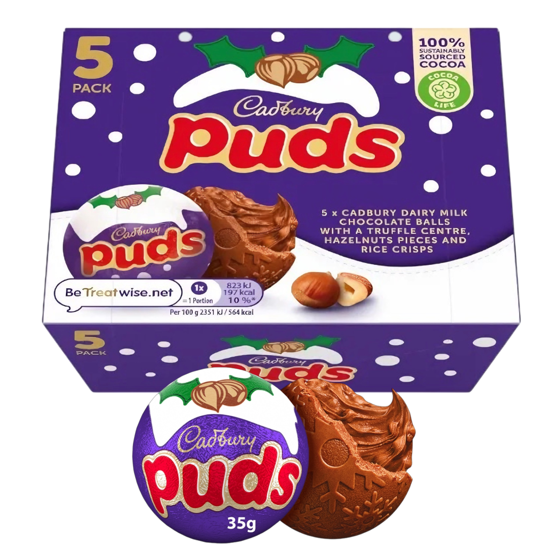 Cadbury Xmas Puds Egg 5 Pack - 6.17oz (175g)