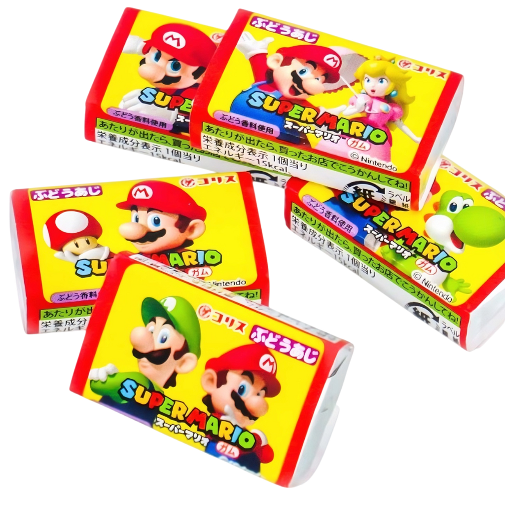 Super Mario Grape Bubble Gum (Japan) - 0.21oz (6g)