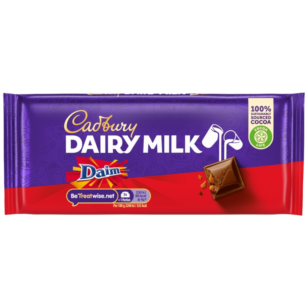 Cadbury Dairy Milk Daim Chocolate Bar  - 4.23oz (120g)