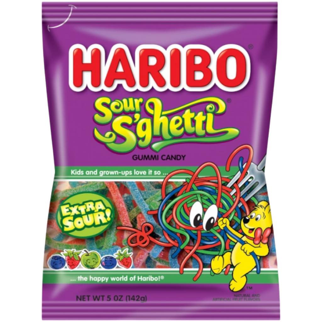 Haribo Sour S'ghetti Peg Bag 5oz (142g)