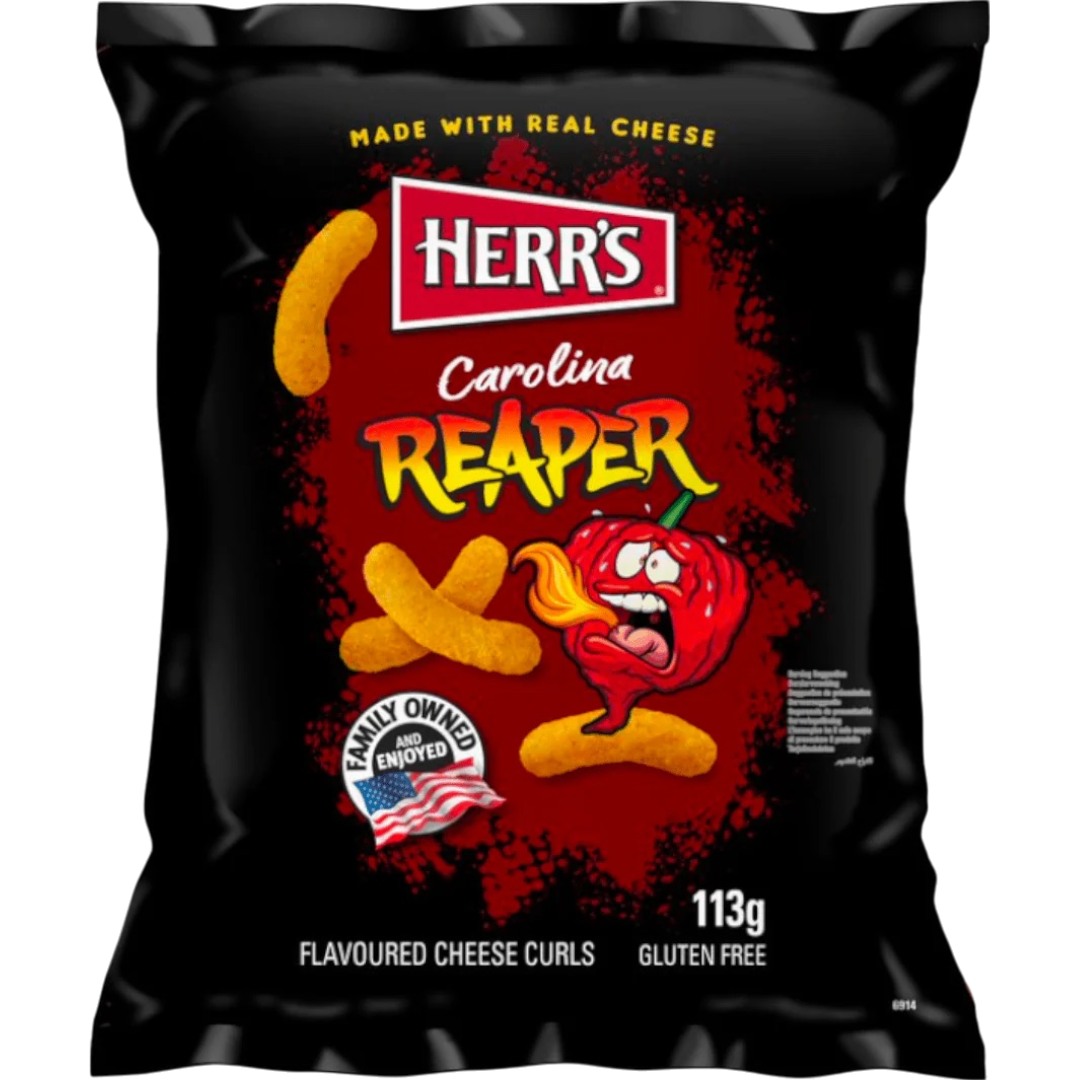 Herr's Carolina Reaper Flavoured Cheese Curls - 4oz (113g)