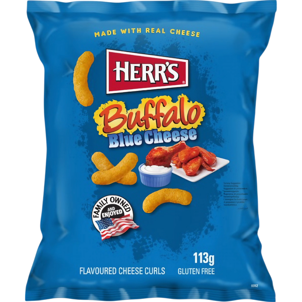 Herr's Buffalo Blue Cheese Flavoured Cheese Curls - 3.9oz (113g)