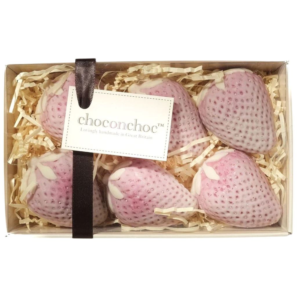 Handmade Belgian White Chocolate Strawberry Punnet - 3.35oz (95g)