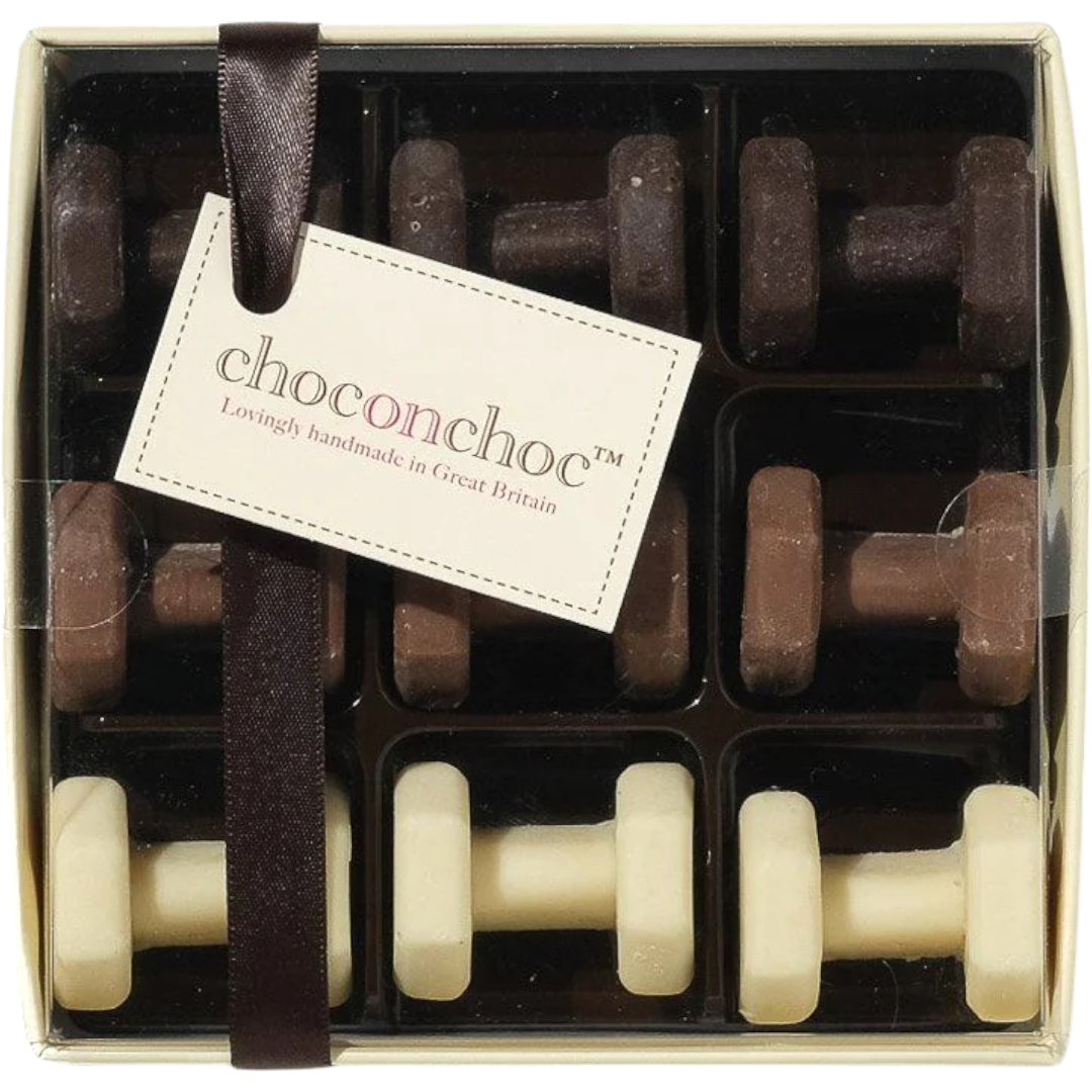 Handcrafted Belgian Chocolate Dumbbells - 2.64oz (75g)