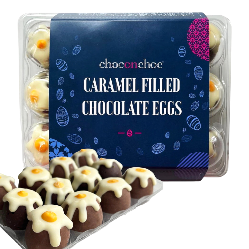 Handmade Caramel Filled Belgian Chocolate Drippy Quails Eggs - 6.34oz (180g)