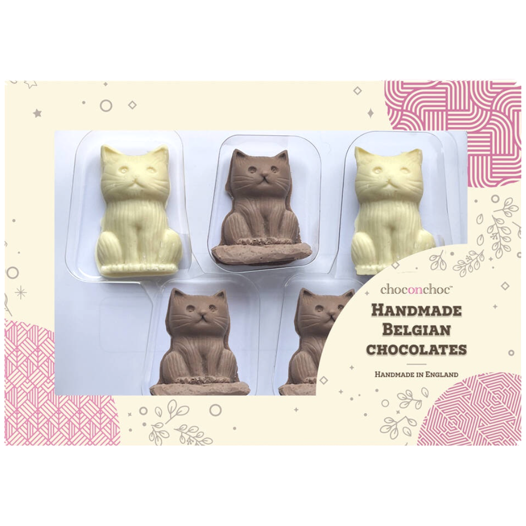 Handcrafted Belgian Purrfect Chocolate Cats - 5.46oz (155g)