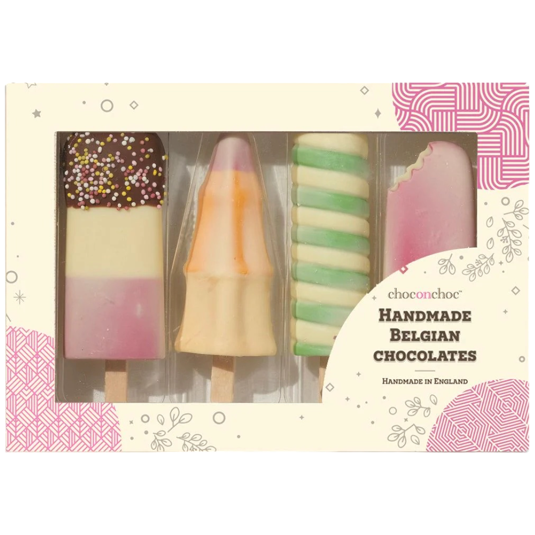 Handcrafted Belgian Chocolate Ice Lollies Gift Set - 6.52oz (185g)