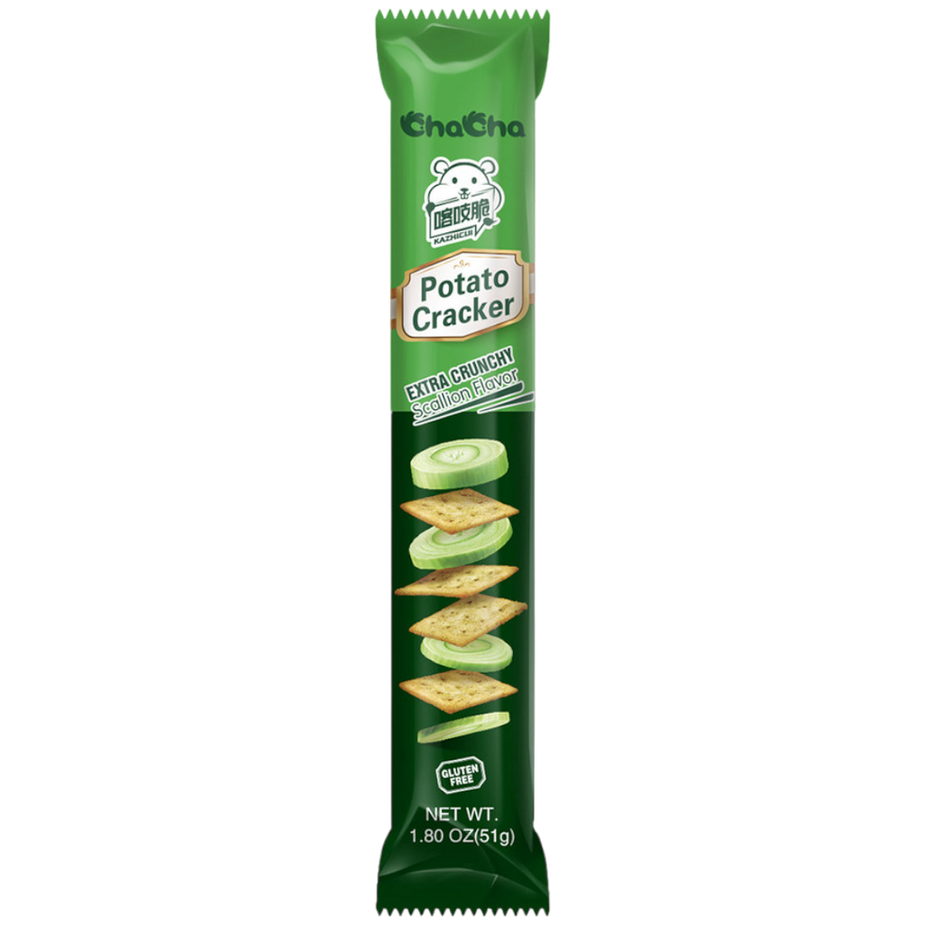 Cha Cha Extra Crunchy Scallion/Green Onion Potato Crackers (China) - 1.79oz (51g)