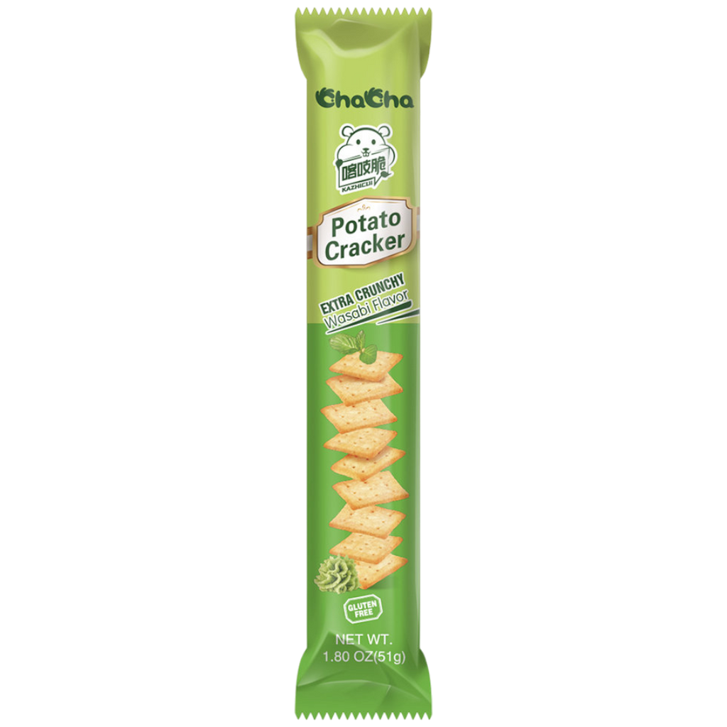 Cha Cha Extra Crunchy Wasabi Potato Crackers (China) - 1.79oz (51g)