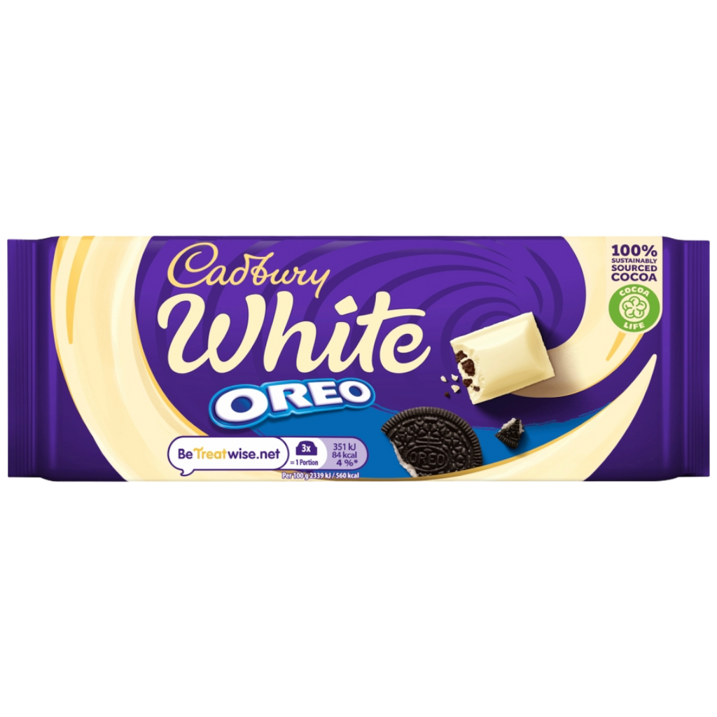 Cadbury Oreo White Chocolate Bar  - 4.23oz (120g)