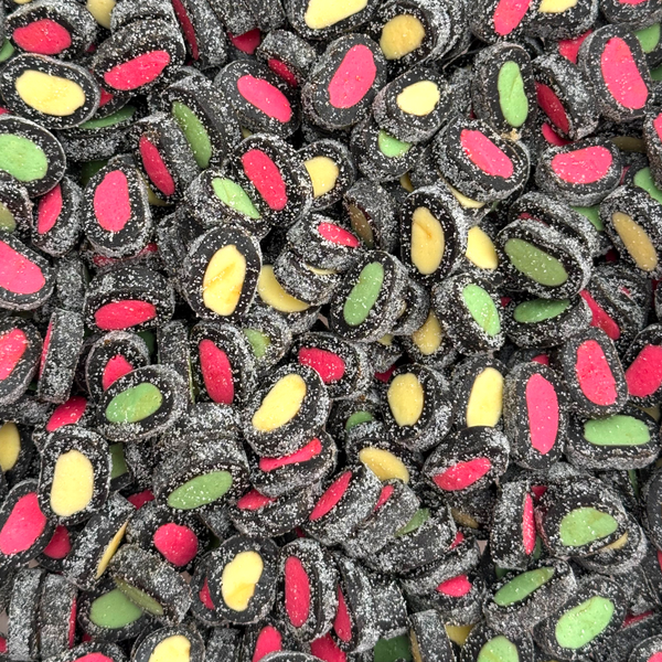 Sugared Banana, Apple & Strawberry Liquorice Ovals