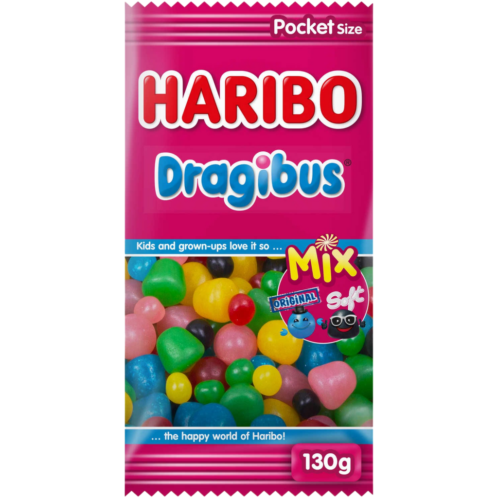 Haribo Dragibus Mix (Original & Soft) Bag (European) - 4.6oz (130g)