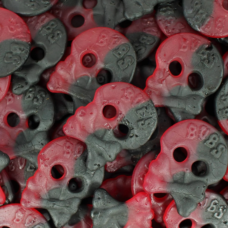 BUBS Raspberry & Liquorice Skulls