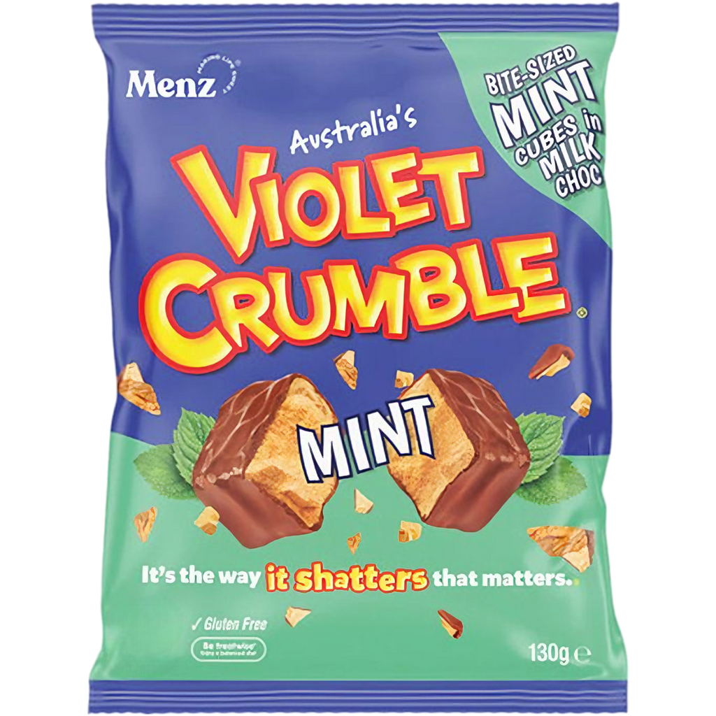 Robern Menz Violet Crumble Mint Chocolate Bites Share Bag (Australia) - 4.6oz (130g)