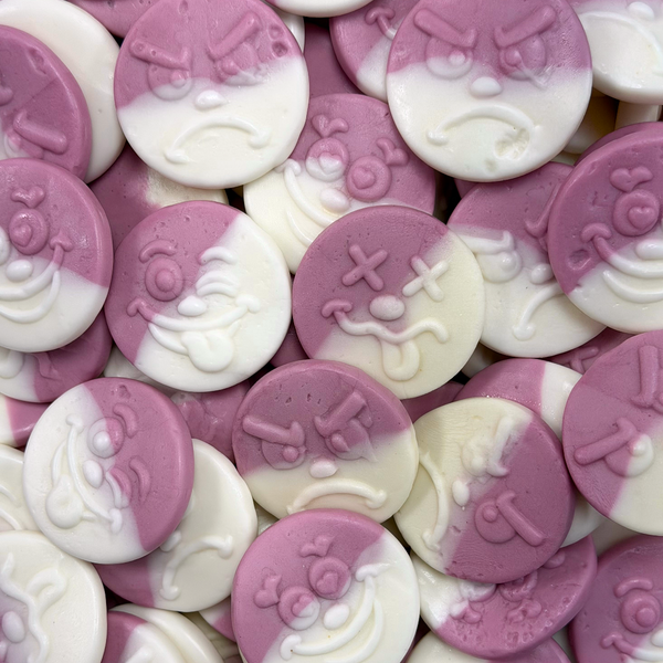 Raspberry Vanilla Foam Smileys