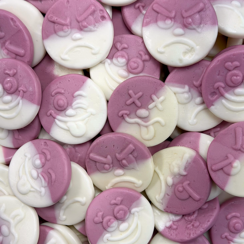 Raspberry Vanilla Foam Smileys