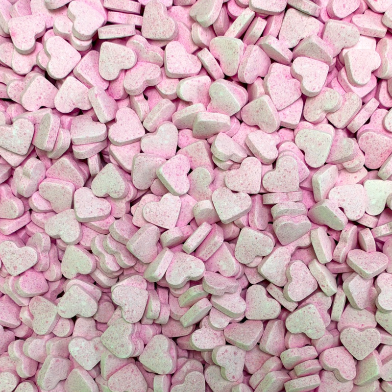 Strawberry Chalk Hearts