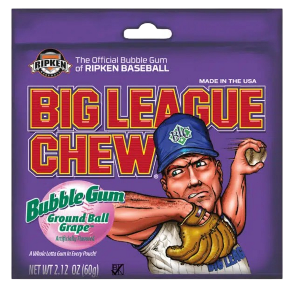 Big League Chew Bubble Gum Ground Ball Grape - 2.12oz (60g)