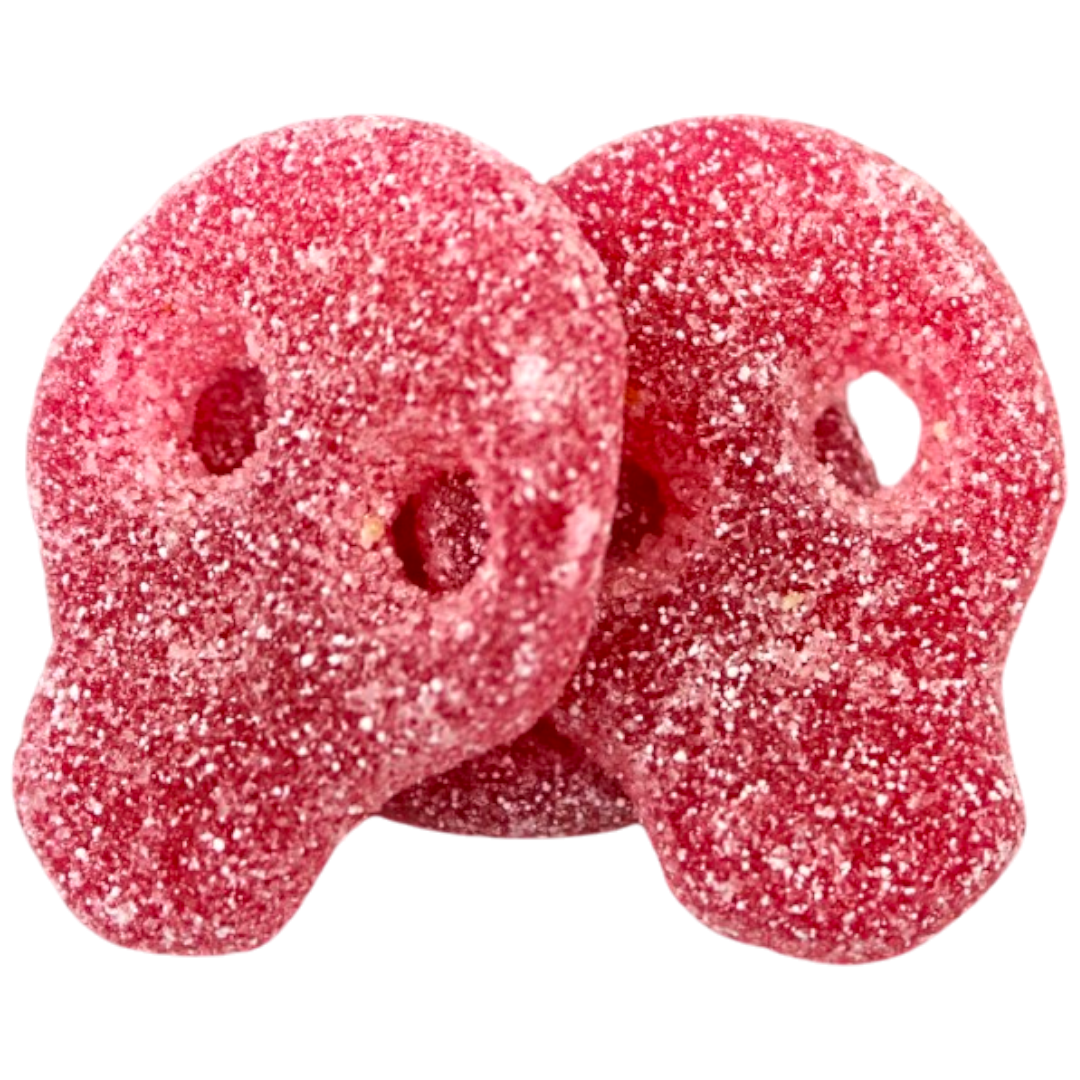 Sour Red Peach Swedish Skulls (Swedish)