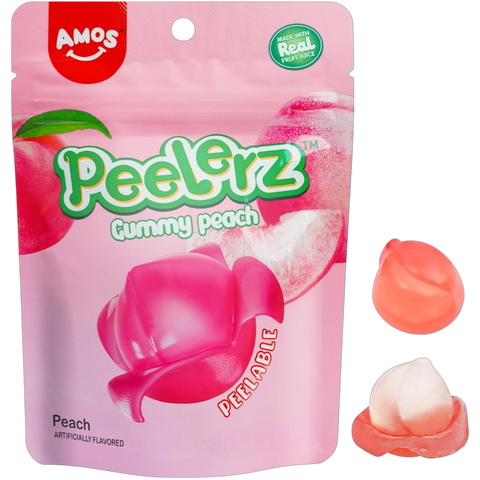 Amos Peelerz Peach - 2.3oz (65g) – Poppin Candy