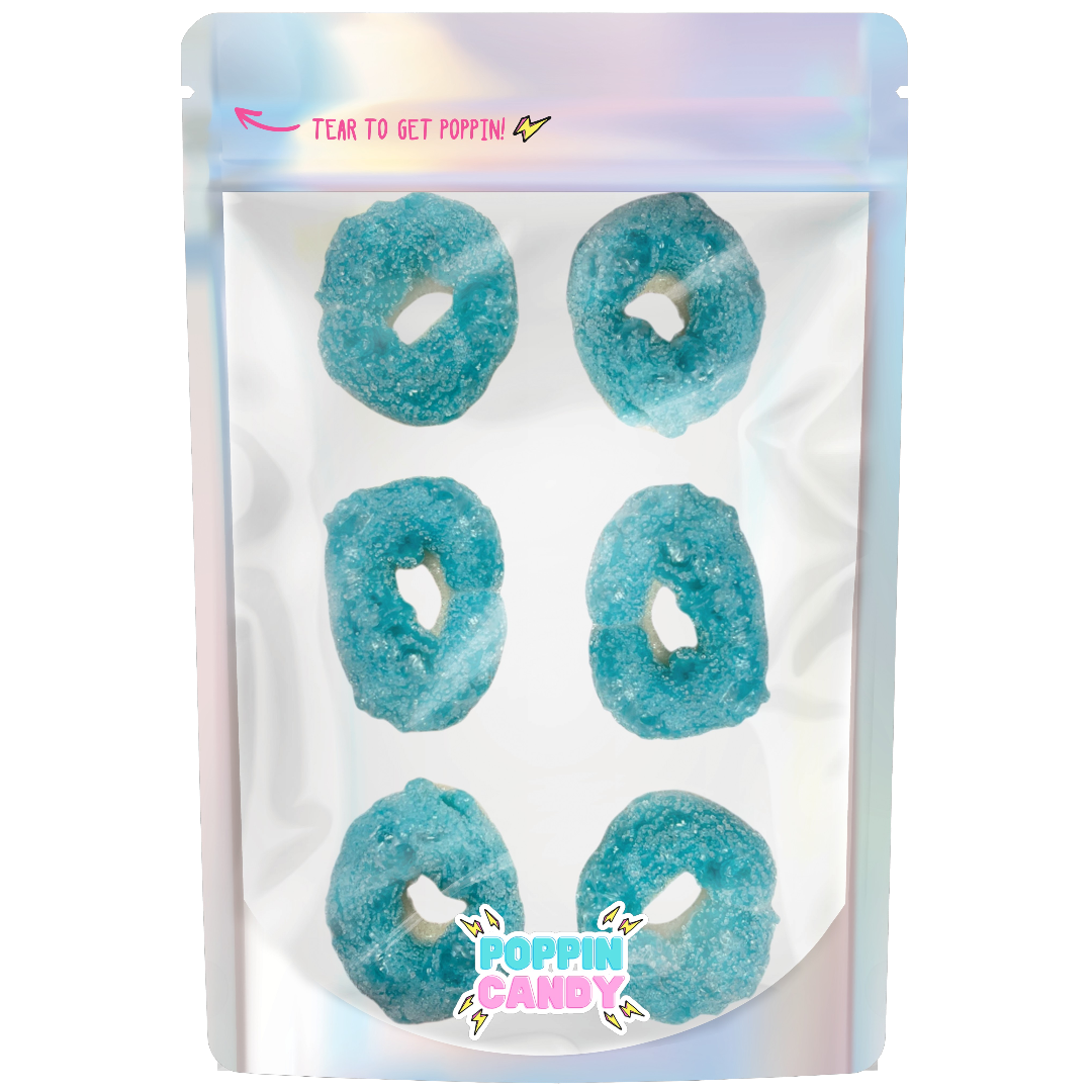 Freeze Dried Blue Raspberry Rings – Poppin Candy