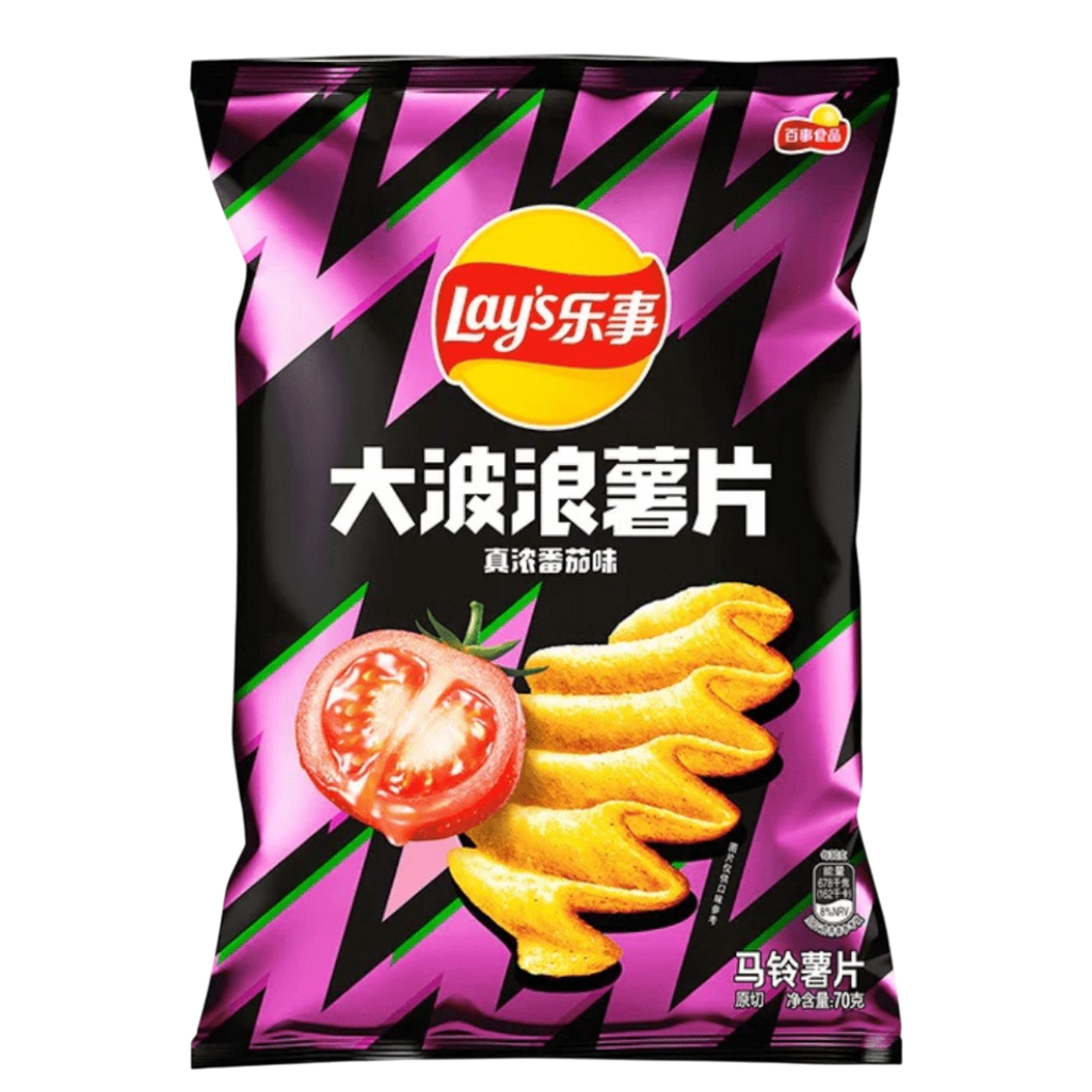 Lay's Deep Ridged Tomato Crisps (China) - 2.4oz (70g)