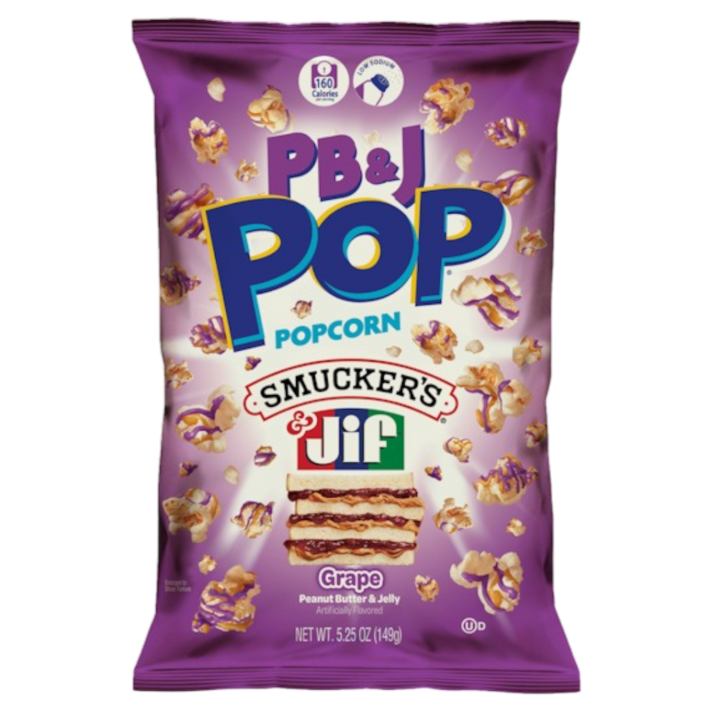 PB&J Pop Popcorn Smuckers Peanut Butter & Jif Grape - 5.2oz (149oz)