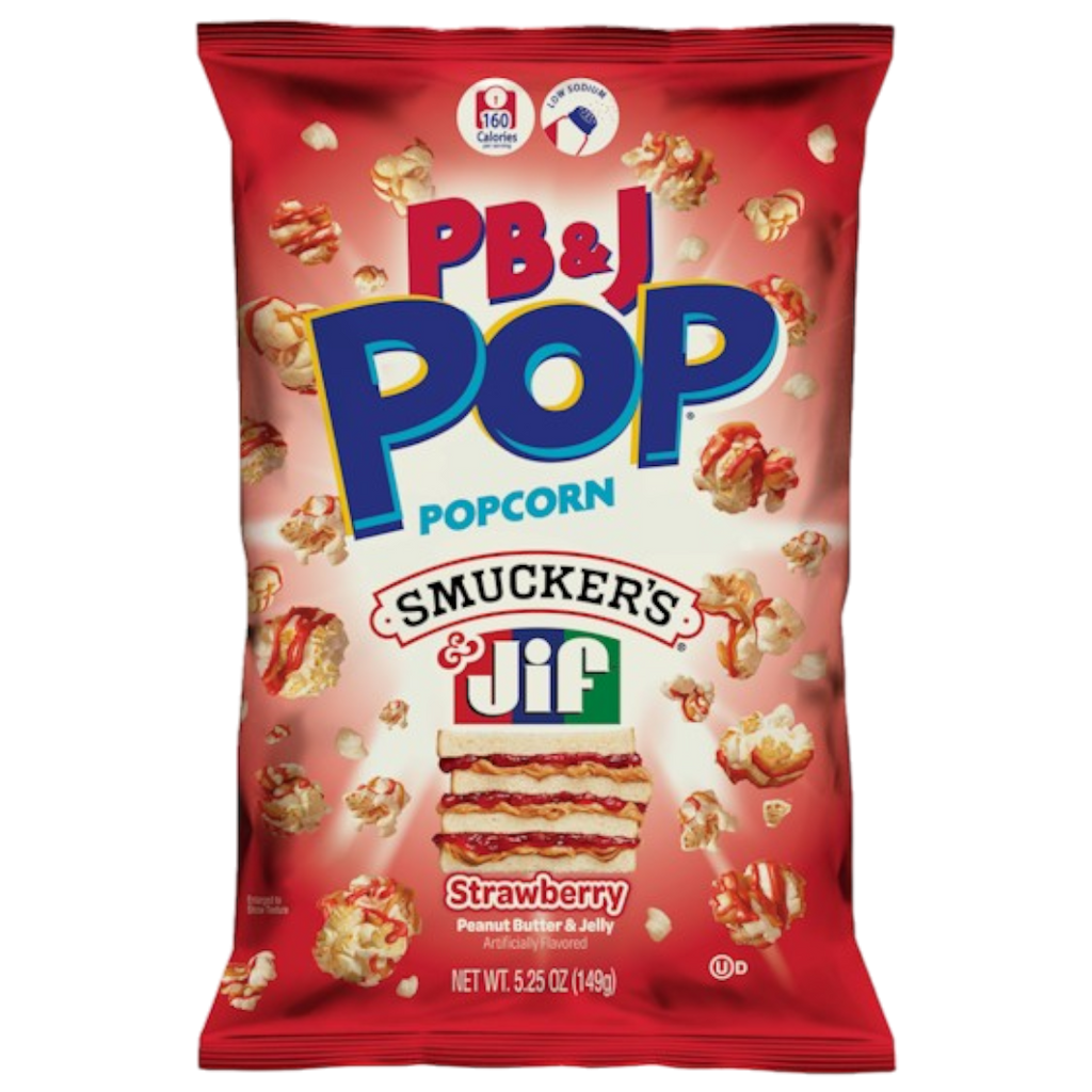 PB&J Pop Popcorn Smuckers Peanut Butter & Jif Strawberry - 5.2oz (149oz)