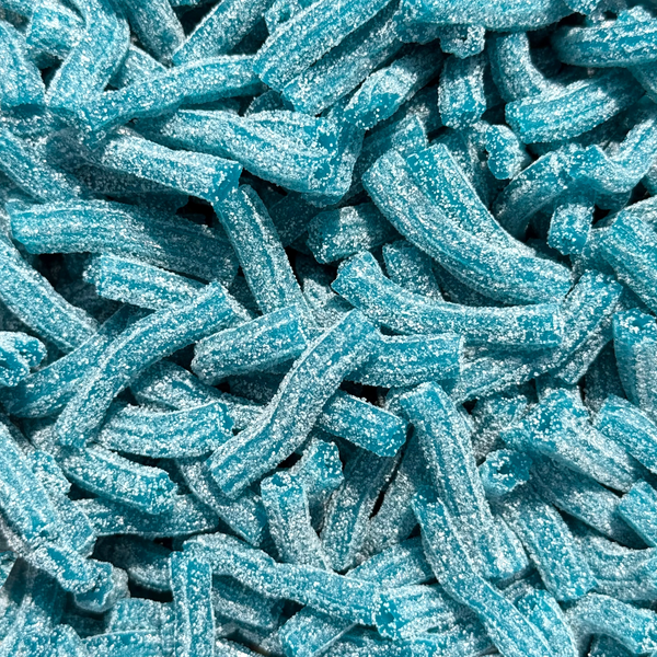 Sour Blue Raspberry Straw Bites (Swedish)