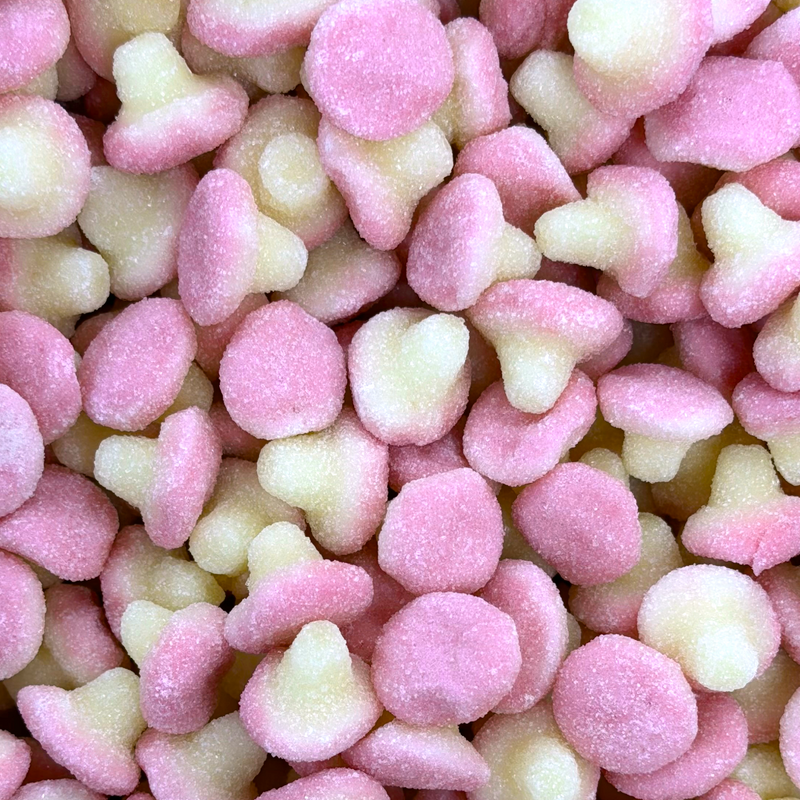Mini Fizzy Strawberry Mushrooms