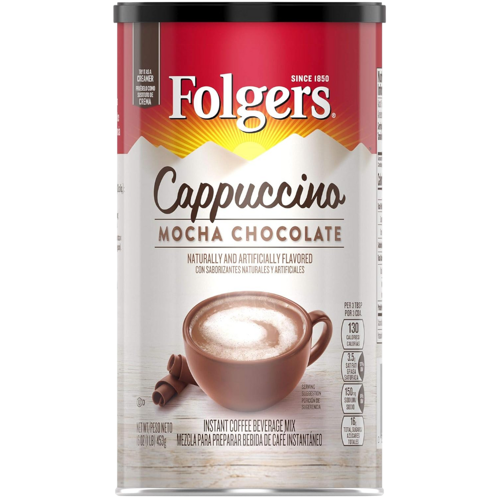 Folgers Cappuccino Mocha Chocolate Instant Coffee Mix - 16oz (453g)