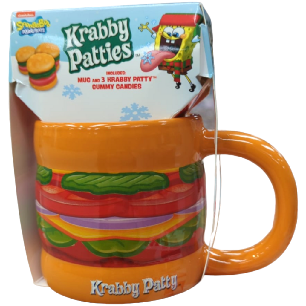 Spongebob Squarepants Krabby Patty Mug & Gummy Krabby Patties Gift Set