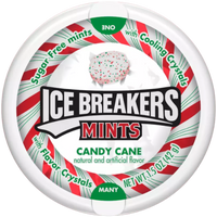 Ice Breakers Candy Cane Flavour Sugar Free Mints (Christmas Limited Edition) - 1.5oz (42g)