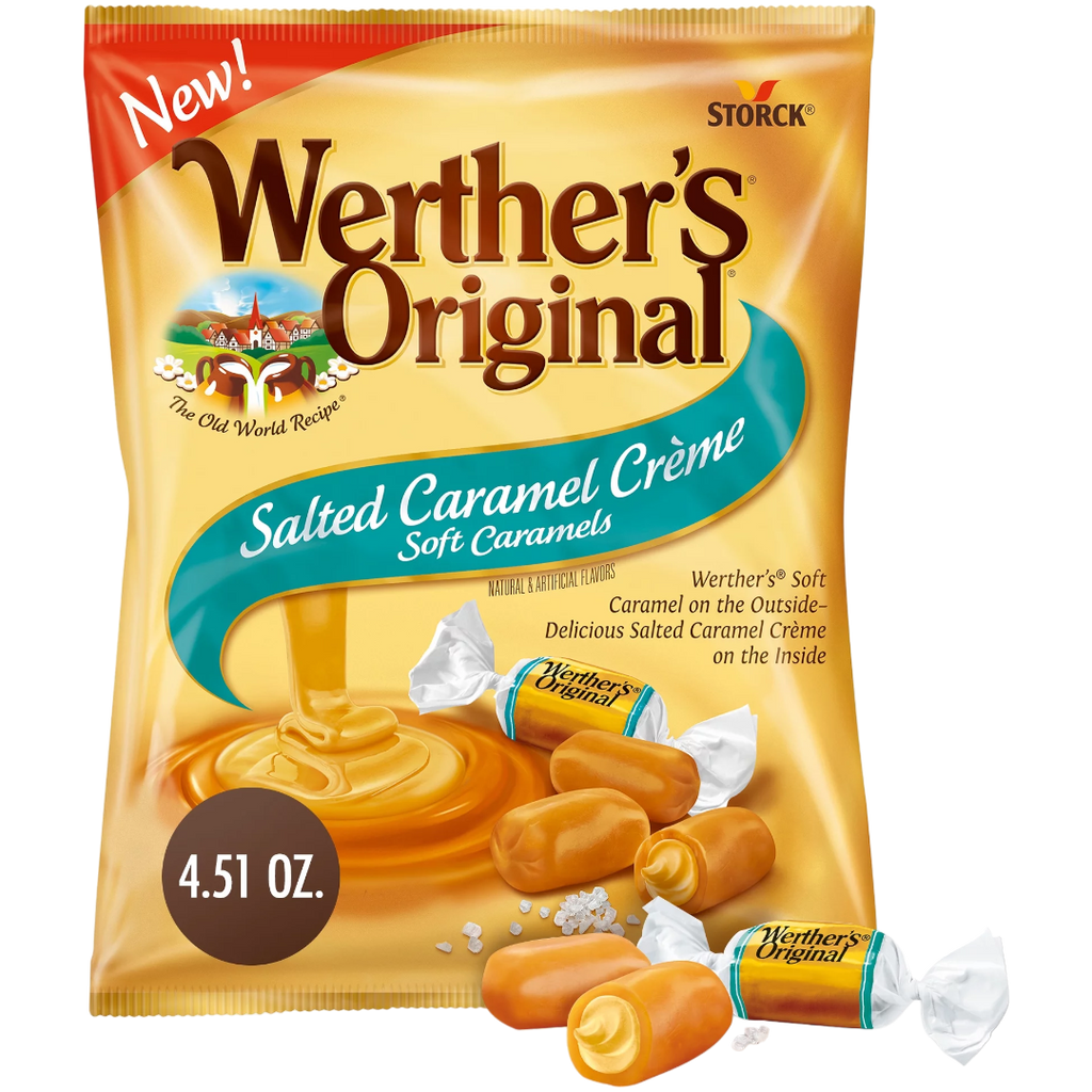 Werther's Original Soft Caramels Salted Caramel Crème Flavour - 4.51oz (128g)
