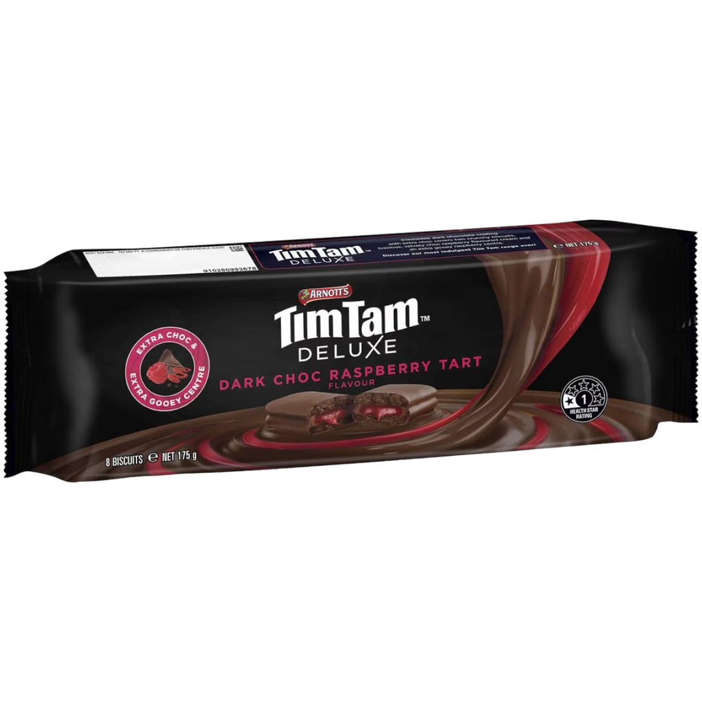 Arnott's Tim Tam Deluxe Dark Choc Raspberry Tart Share Pack (Australia) - 6.2oz (175g)