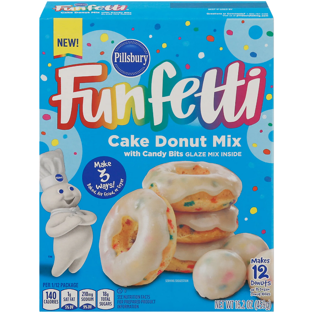 Pillsbury Funfetti Vanilla Cake Donut Mix with Candy Bits - 16.2oz (459g)