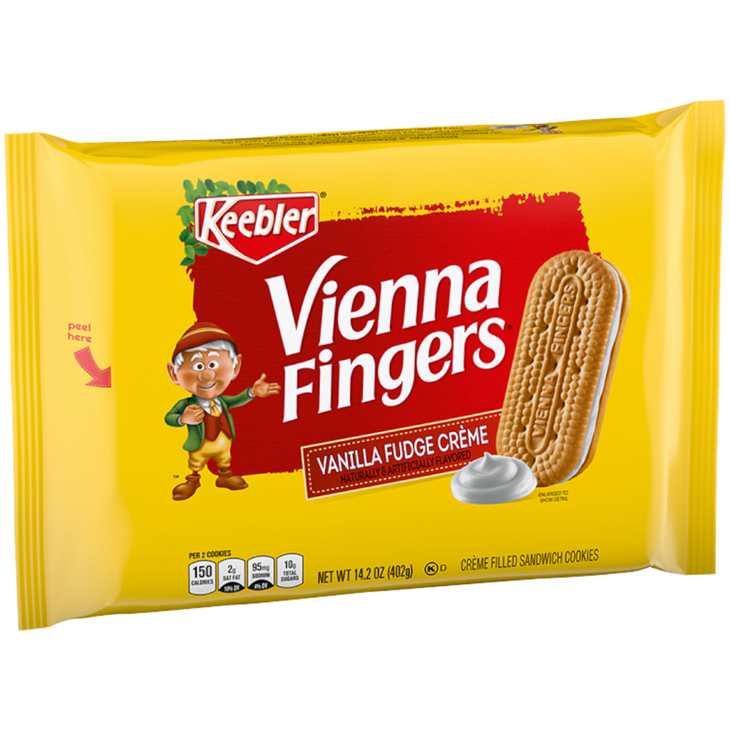 Keebler Vienna Fingers Vanilla Fudge Creme Filled Sandwich Cookies Family Size - 12oz (340g)